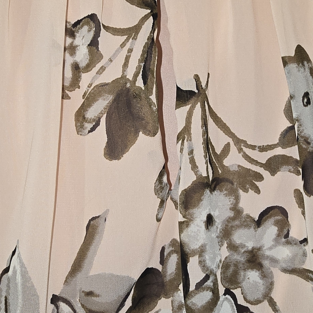 Coldwater Creek Pastel Pink and Brown Floral Maxi Dress - Picture 7 of 8